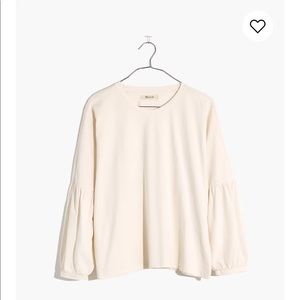 Madewell Cropped Bubble Sleeve Top